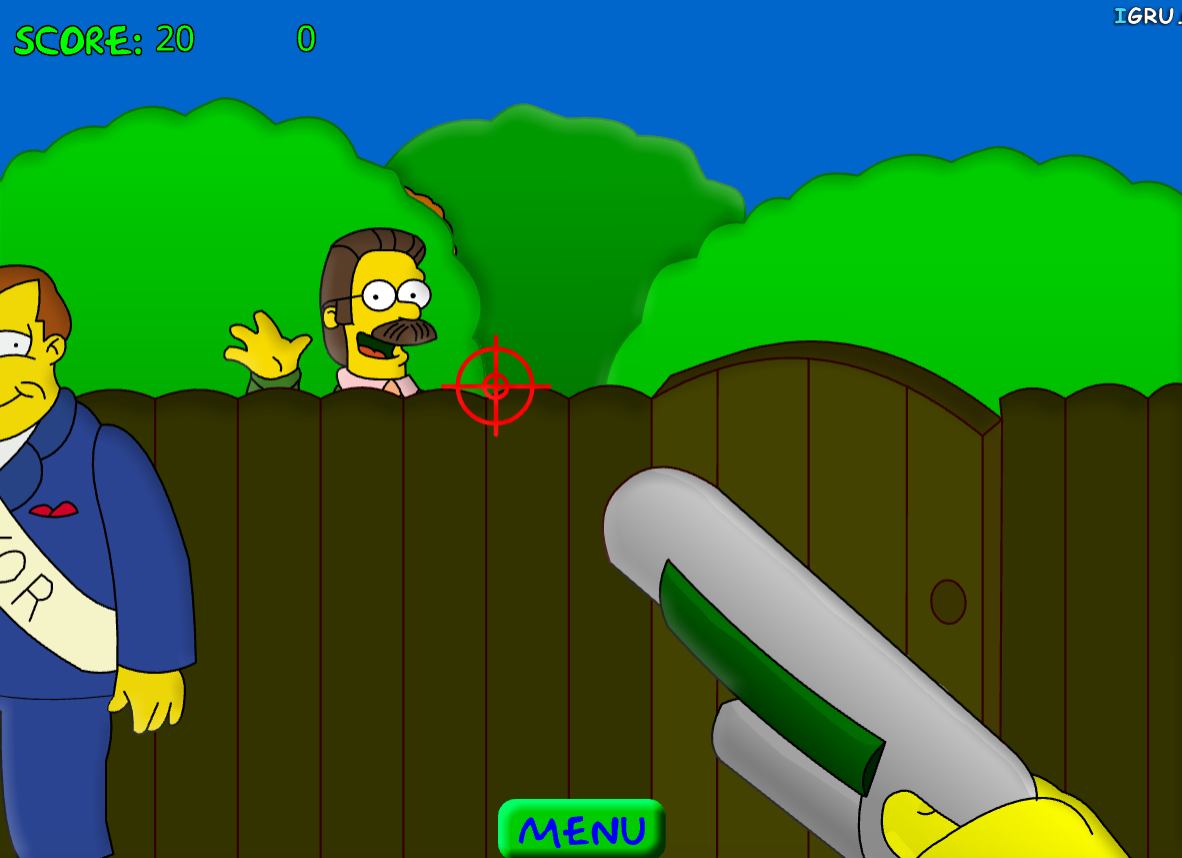 You vs Homer Game Screenshot